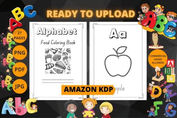 Download Preschool Food Alphabet Coloring Book V2 - Premium Resources
