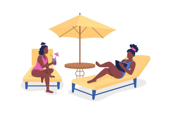 Download Summer Party for Teens Flat Illustration - Illustration Collection