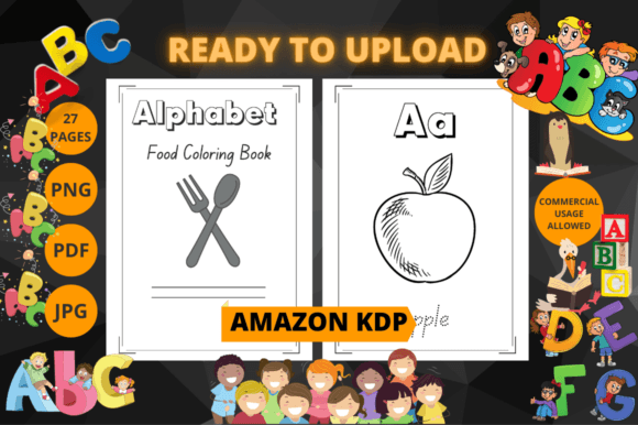 Download Preschool Food Alphabet Coloring Book V3 - Premium Resources