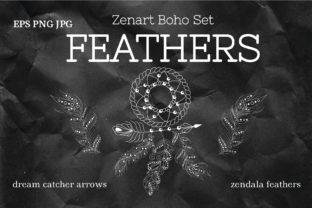 Download Zenart Boho Feathers Vector Set - Zenart Collection