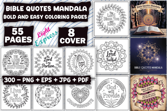 Download Bible Quotes Mandala Coloring Pages KDP - Coloring pages kdp Collection