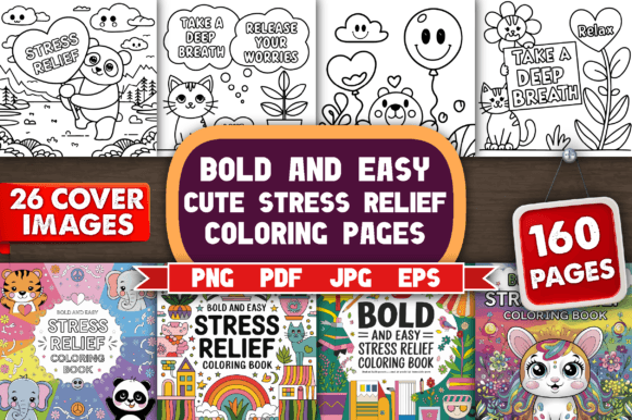 Download Bold and Easy Stress Relief Color Pages - Stress relief Collection