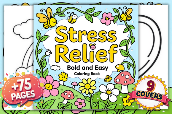 Download Bold &amp; Easy Stress Relief Coloring Pages - Stress relief Collection